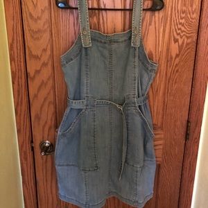 Denim overall mini dress (14) - American Eagle